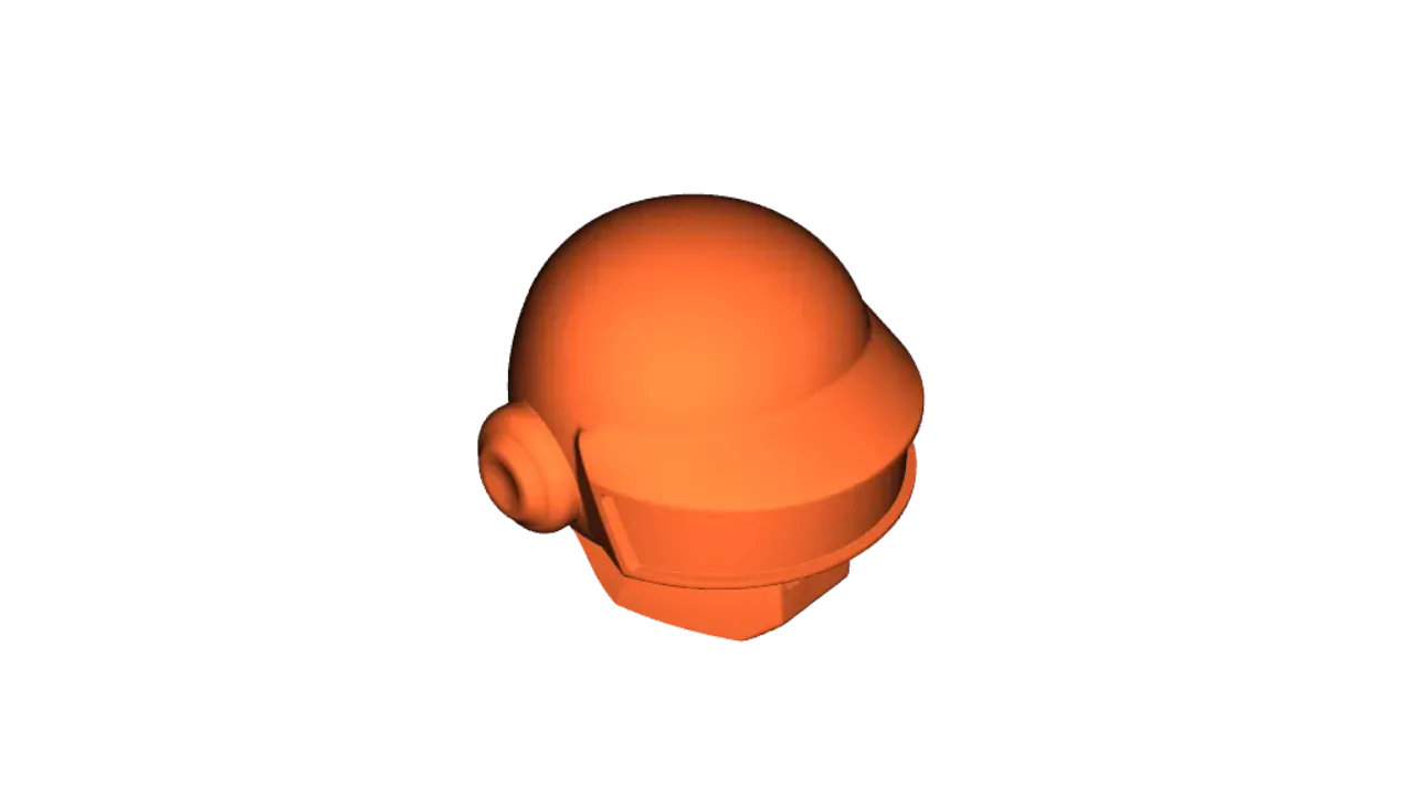 Lucky 13 Daft Punk Silver head by Crazy3D | Download free STL