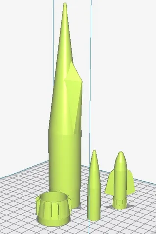 Estes Interceptor K-50 rocket plastic parts