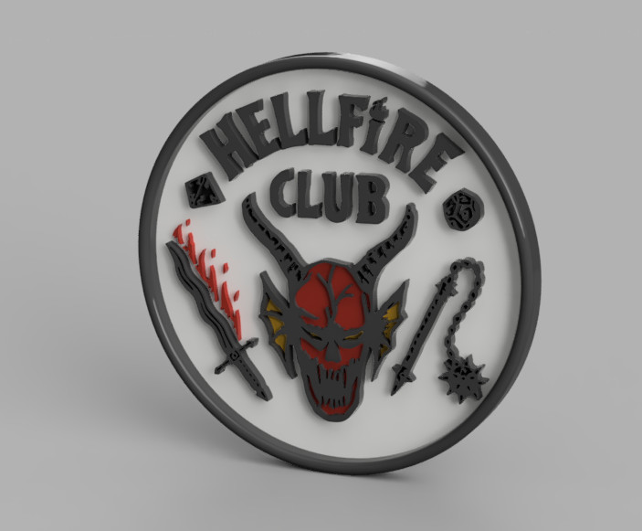Miniatura 2 do modelo 3D Stranger Things coaster - HellFire Club