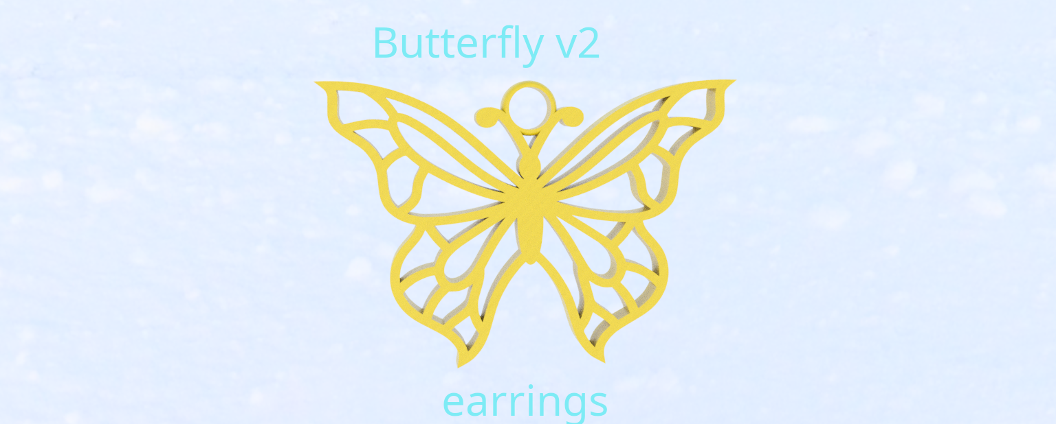 Butterfly earrings (v2)