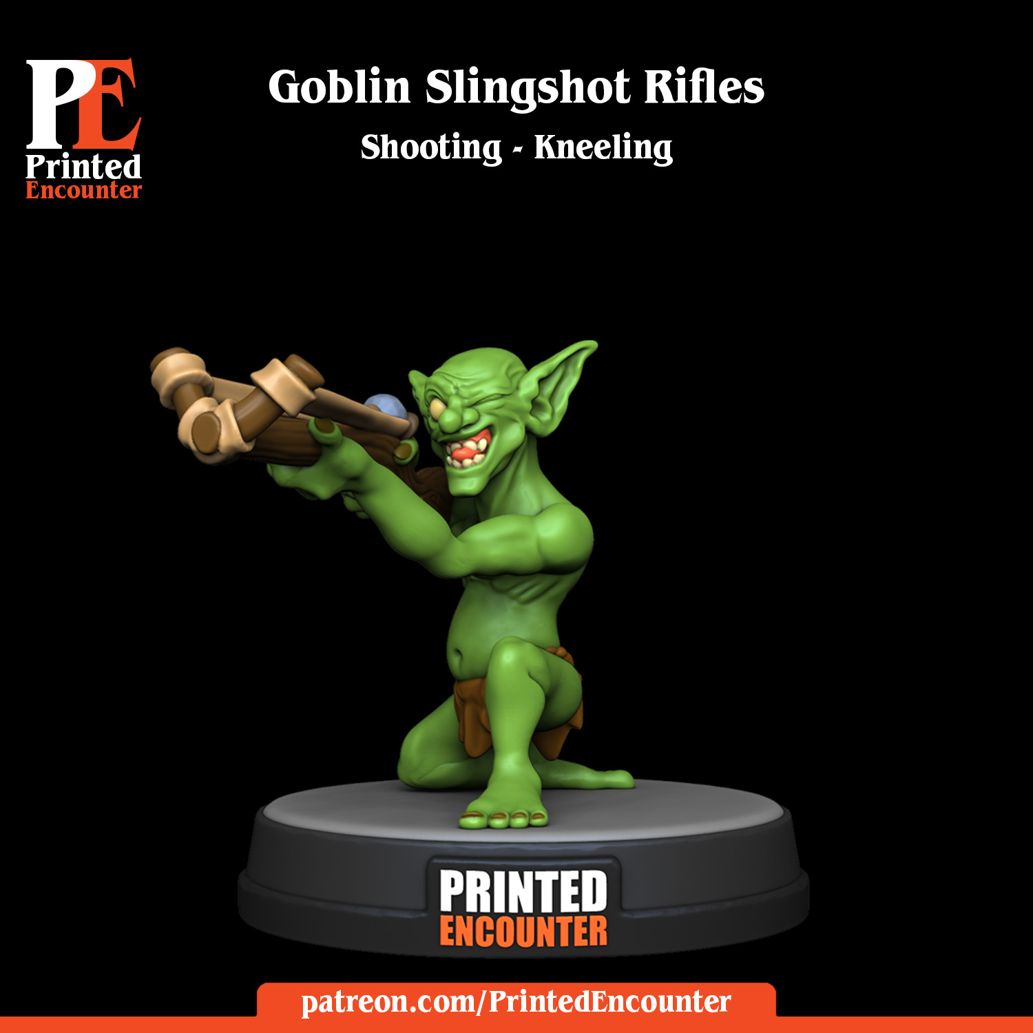Goblin Slingshot Rifle - Shooting Kneeling