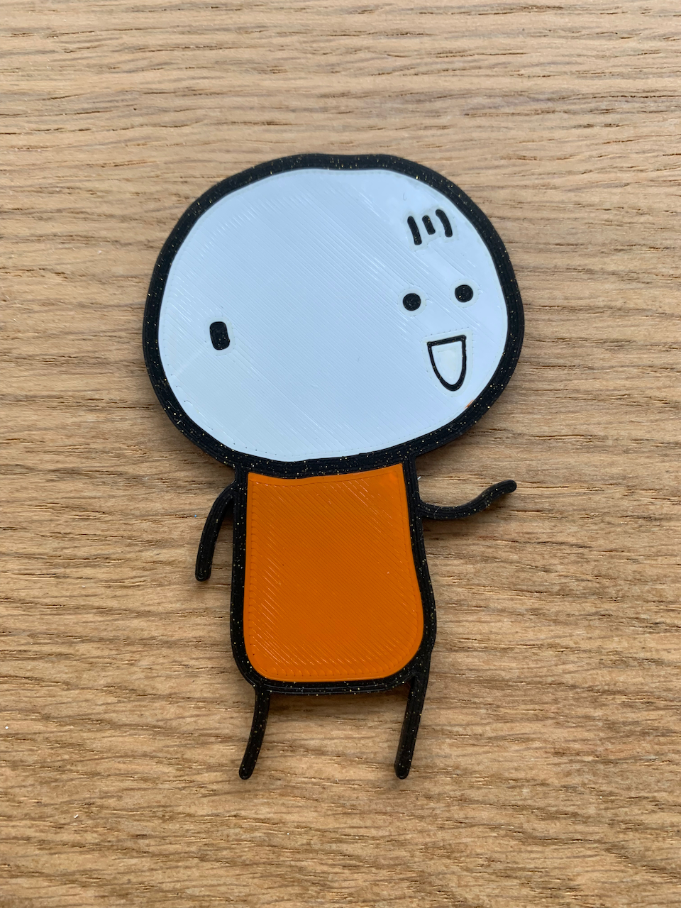 Stick figure character magnet