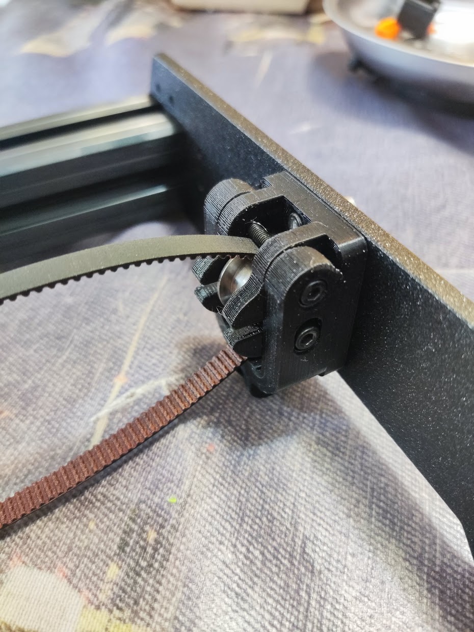 Prusa mk3 Y axis Adjustable Belt Tensioner and BED Holder with Paralelism and compatible with other Mods