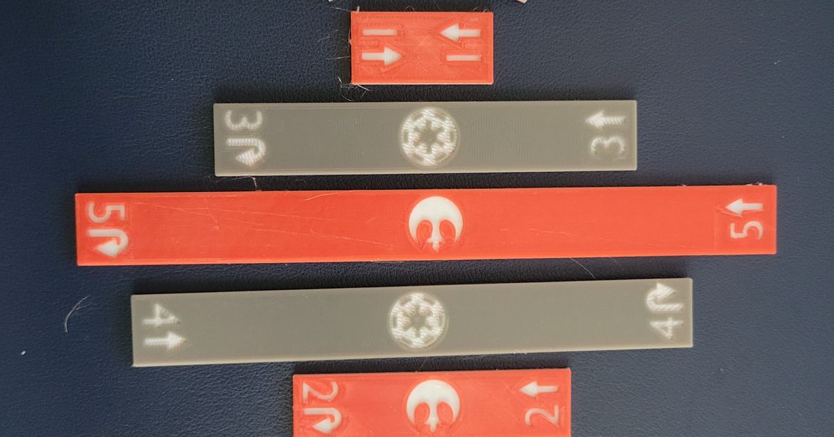 XWing TMG Double Sided Maneuver Templates by Scotty7642 Download