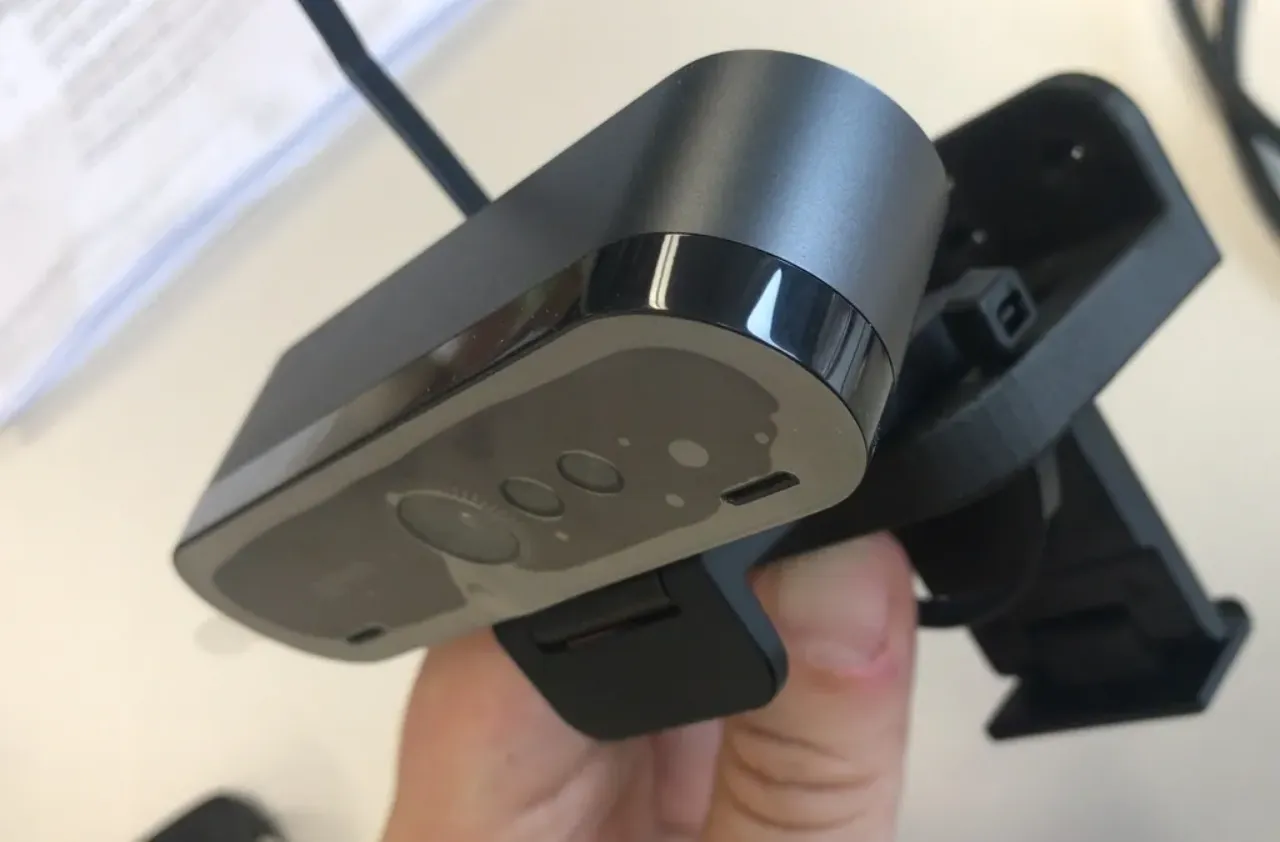 3D model Logitech BRIO UHD 4K Webcam and Tripod VR / AR / low-poly