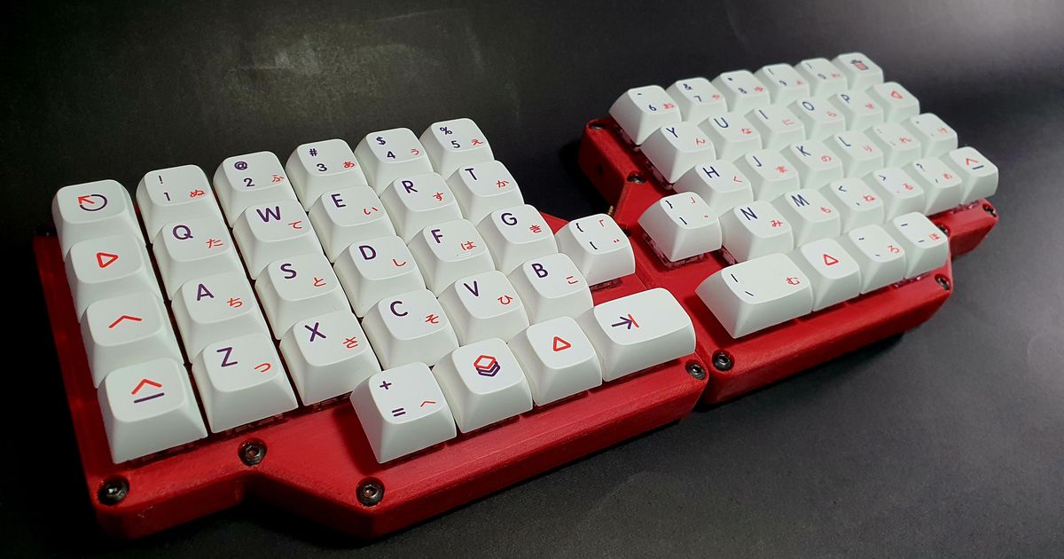 The Ortholily. A 3DPrinted Split Ortholinear Mechanical Keyboard by