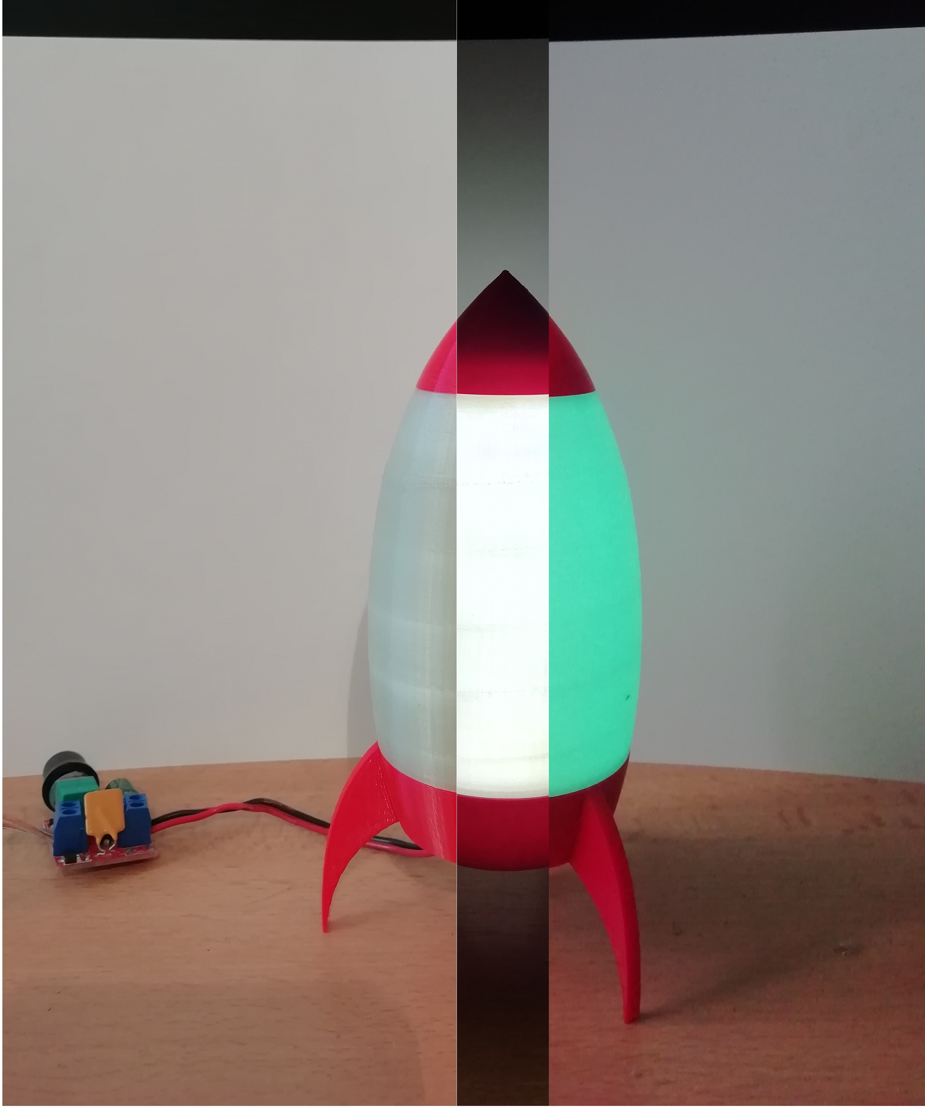 Svítící Raketa Pla Glow s Led páskem