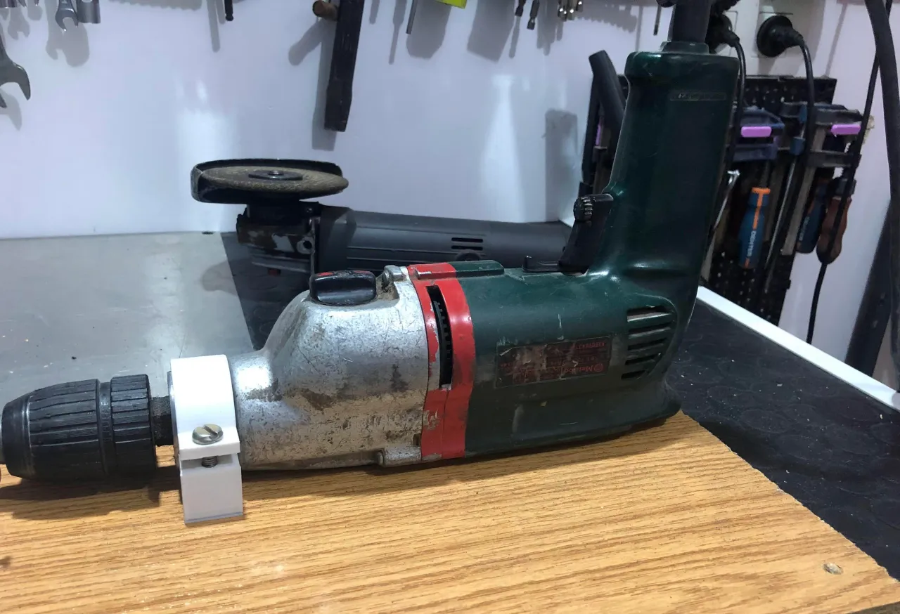 Horizontal Hand Drill Mount by Jaygrid Download free STL model Printables