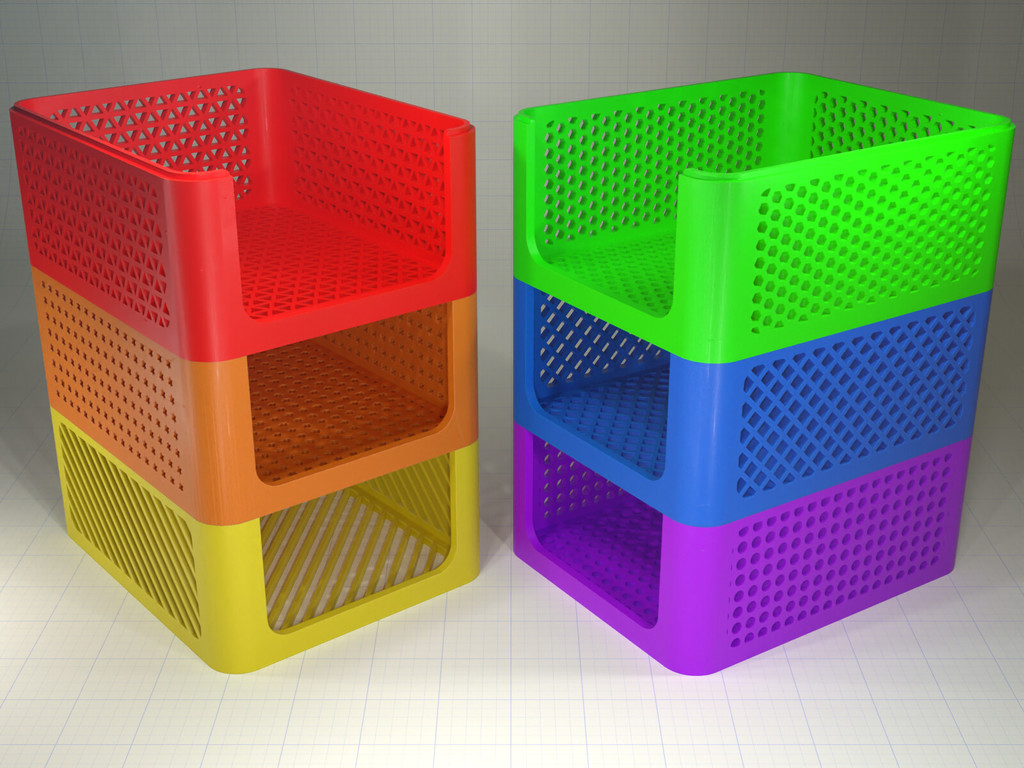 Miniatura 2 do modelo 3D Stackable Storage Caddies