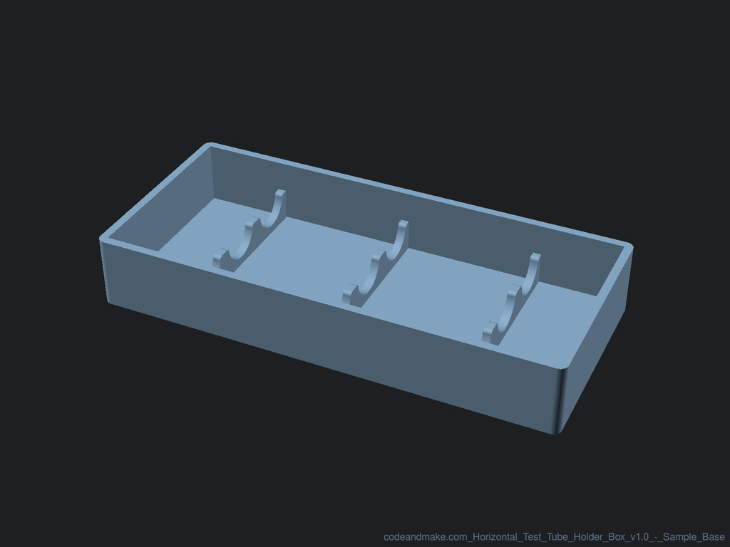 Horizontal Test Tube Holder Box by Code and Make | Download free STL ...