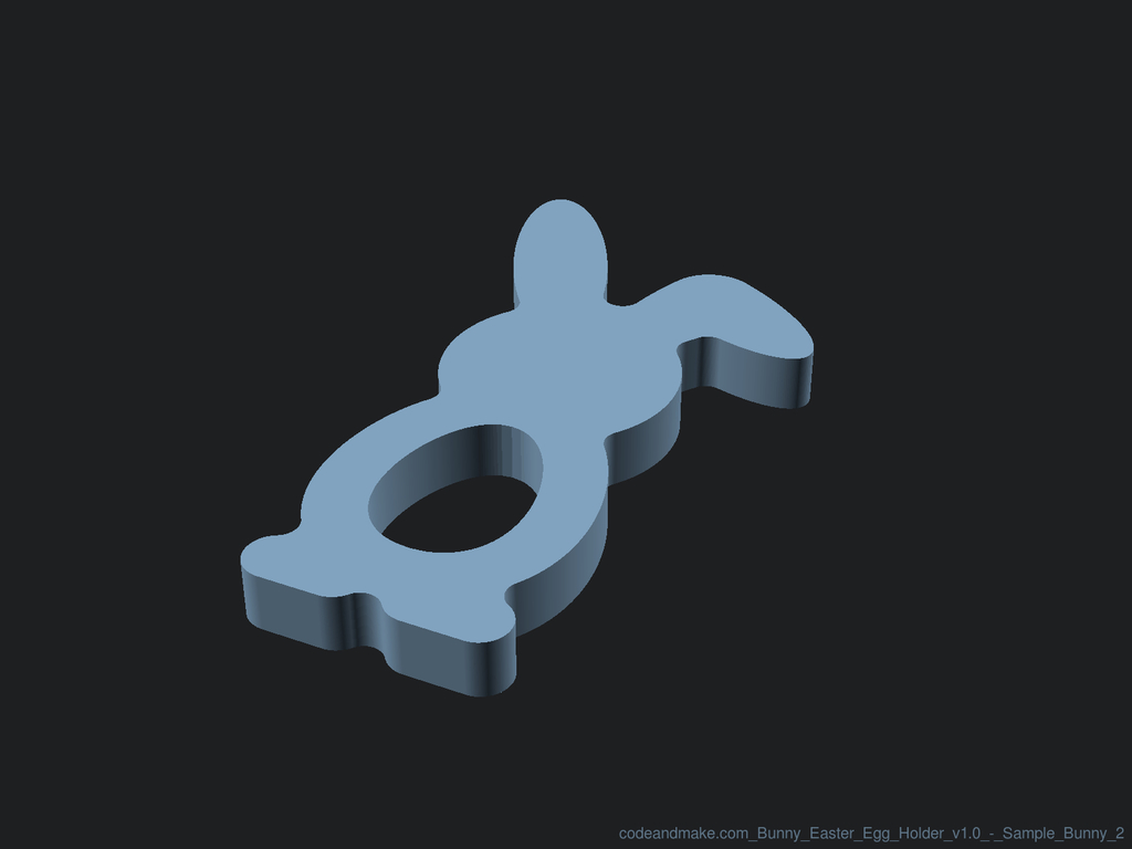 Miniatura 5 do modelo 3D Bunny Easter Egg Holder