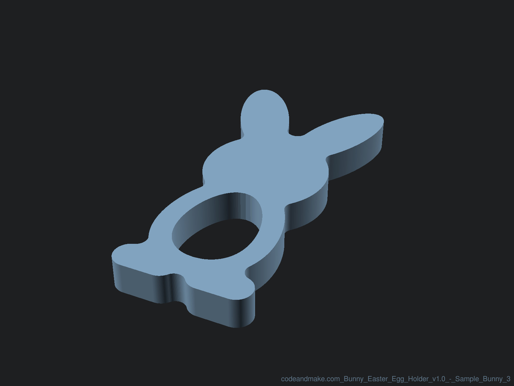 Miniatura 6 do modelo 3D Bunny Easter Egg Holder
