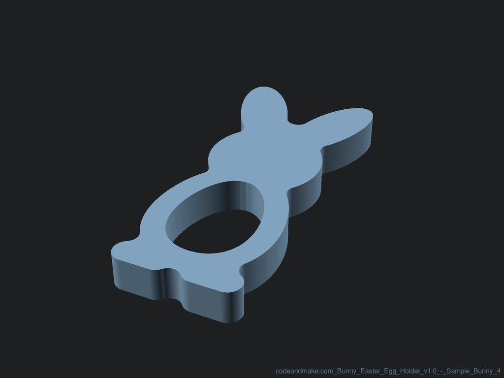 Miniatura 7 do modelo 3D Bunny Easter Egg Holder