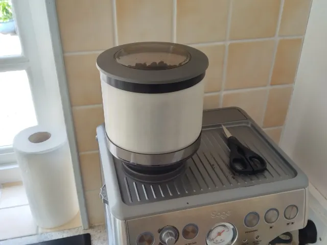 Hopper extender for Sage Breville Barista Express