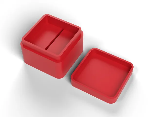 Ring Gift Box - Lift-Off Lid Box with Ring Cushion, Optional Text, No Supports (OpenSCAD)