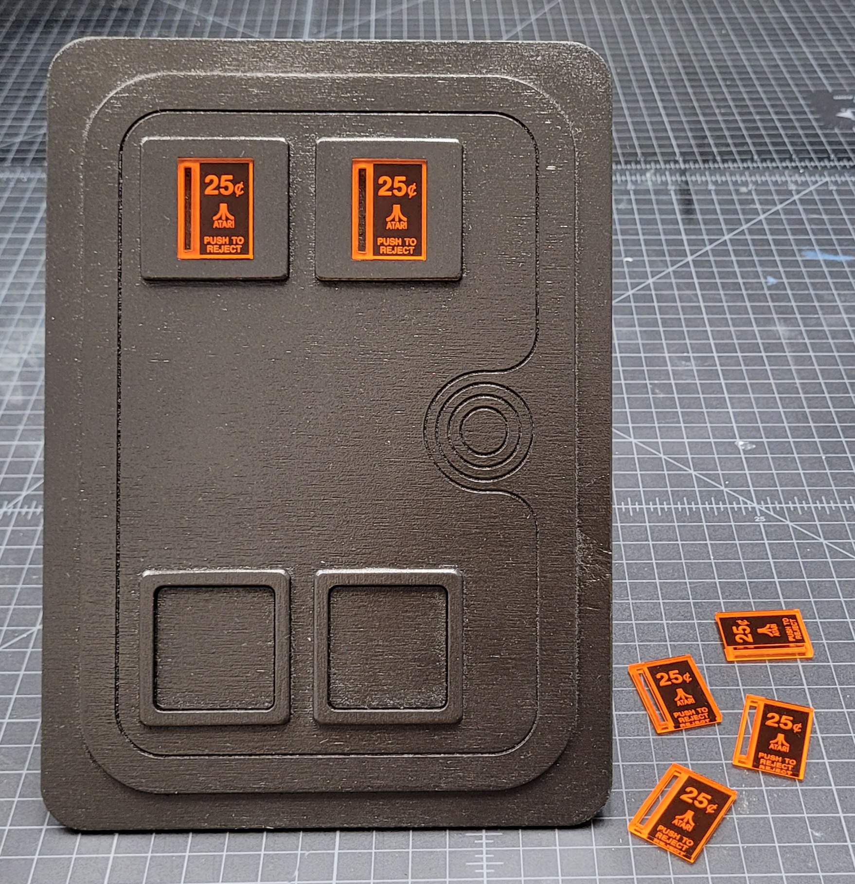 Fake Arcade Coin Door Laser Cutter Project by