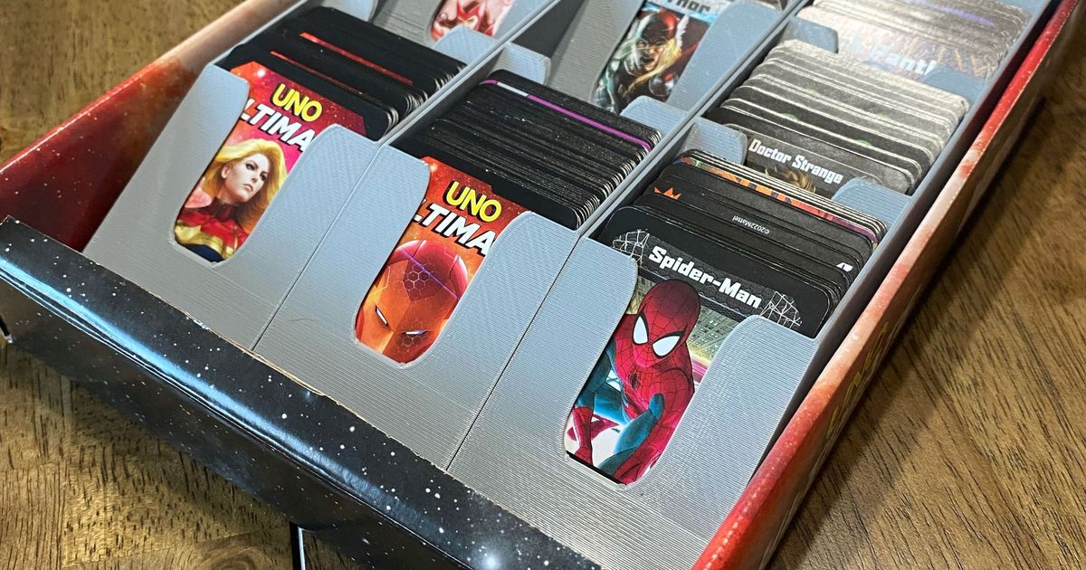 Uno Ultimate Marvel Parameterized Card Tray Insert by Schaumbee