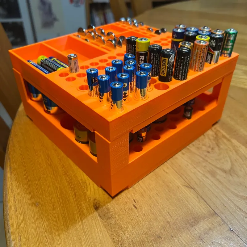 Présentoir de rangement de piles by Pennsardin, Download free STL model