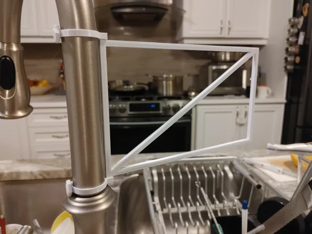 Clip-on Towel Hanger for Kitchen Faucet, Parametric