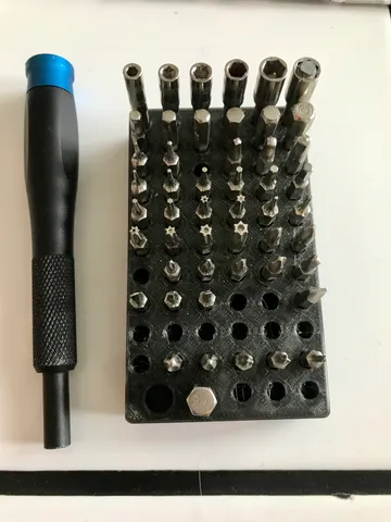 63 Bit + screwdriver holder