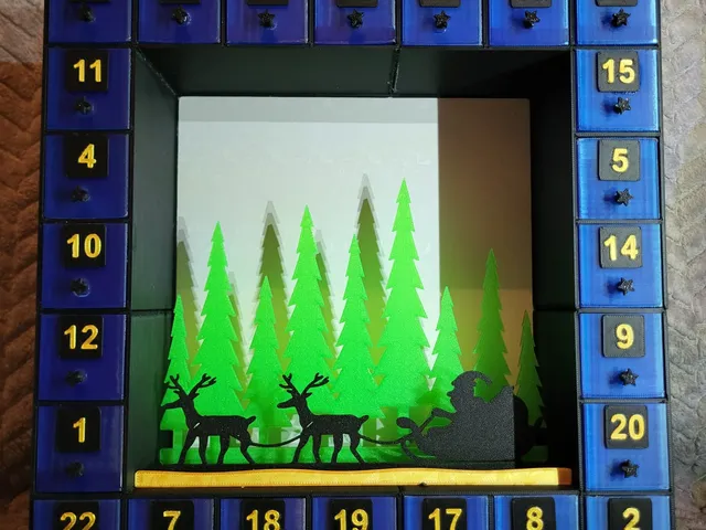 Weihnachtlicher Adventskalender – 3D-Druck