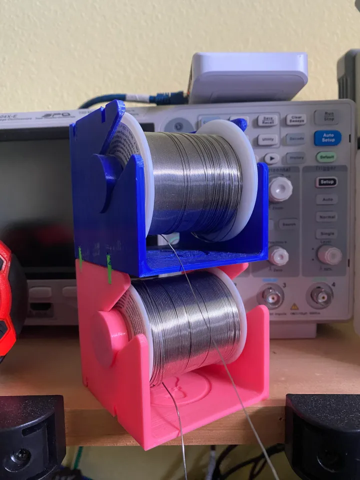 Solder Spool Holder with Weighted Base 