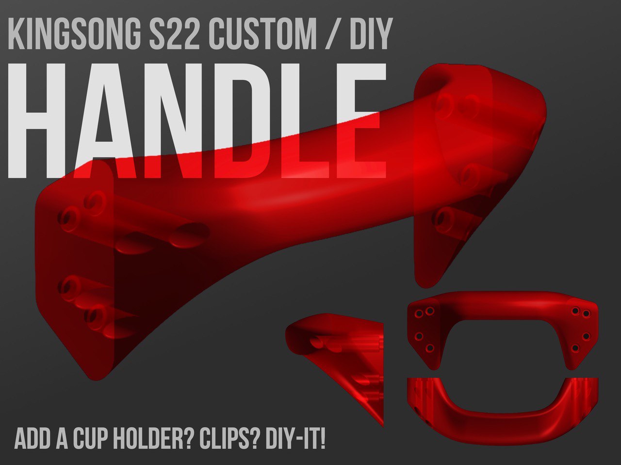 KingSong S22 Front Handle + Side Parts (w/ LED channel option!) by