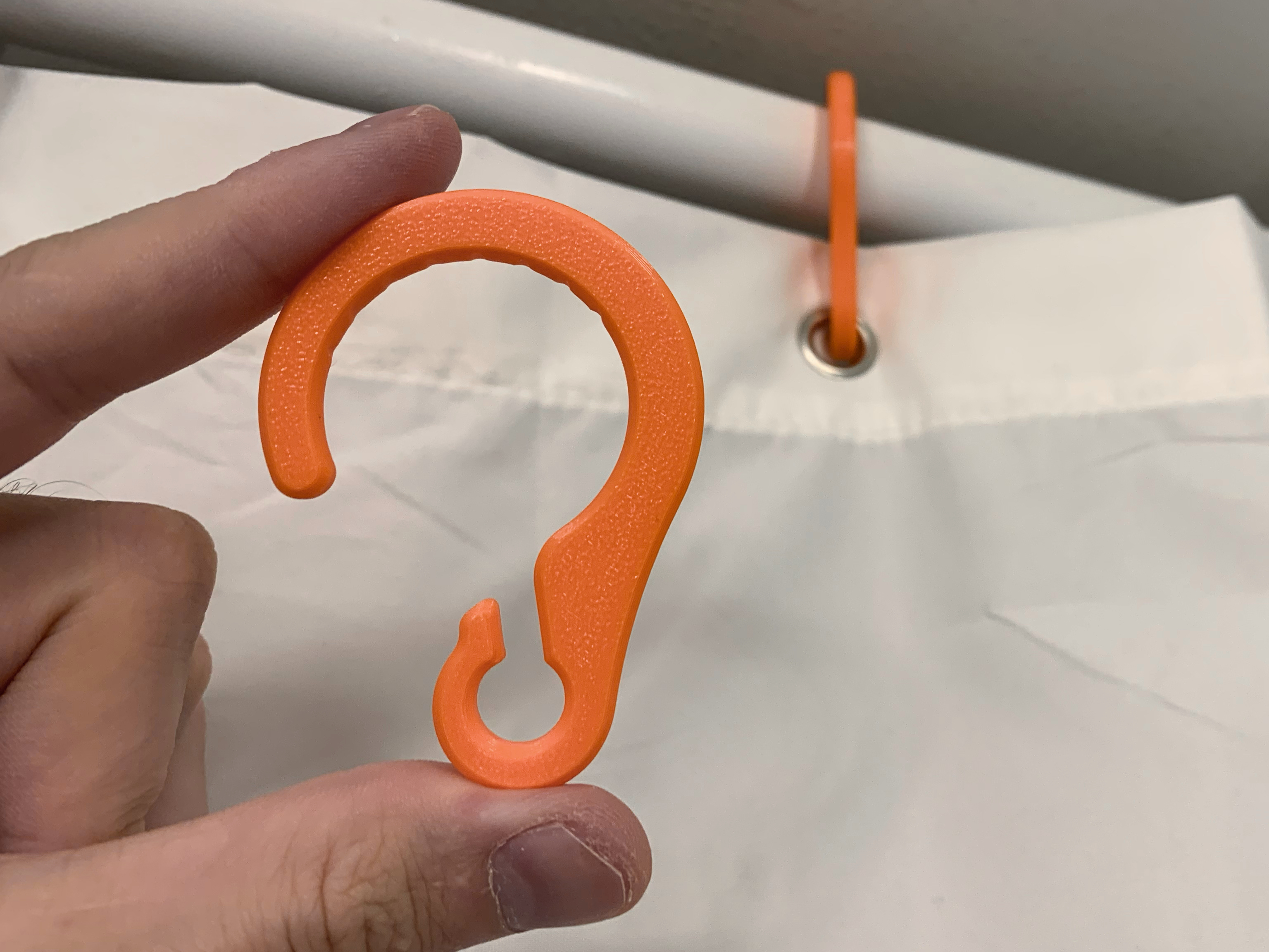 Shower Curtain Hook 3D model thumbnail