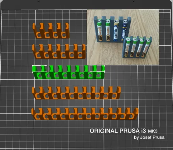 AA - AAA battery simple BOX - holder for 4, 6, 8, 10, 12 pcs