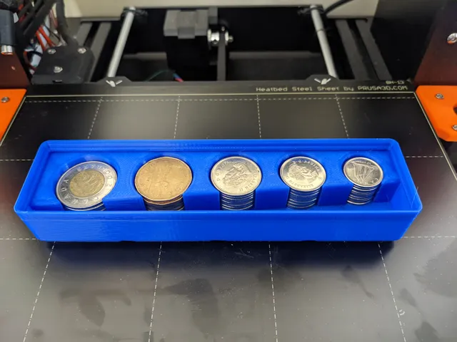 Gridfinity Coin Holder for Canadian Currency