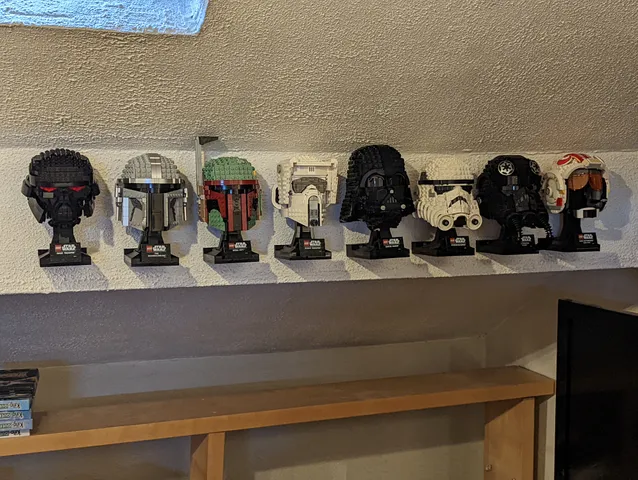 Lego Helmet Collection Wall Mounts