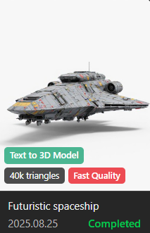 The Aetherion space frigate