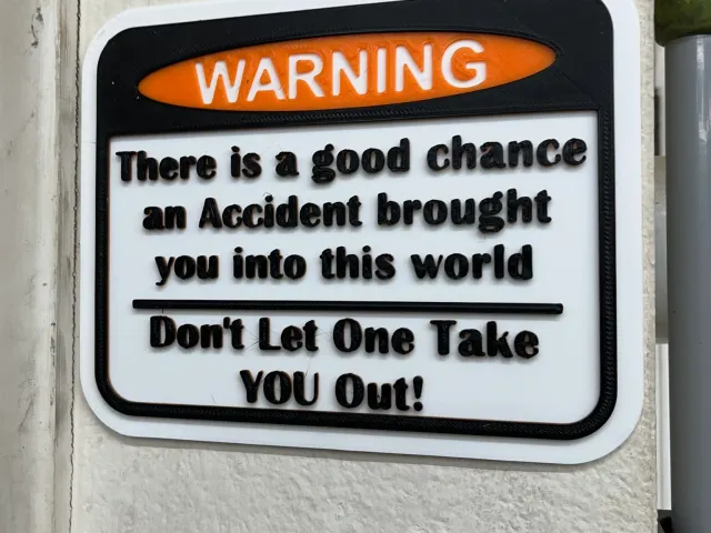 Accident Warning Sign