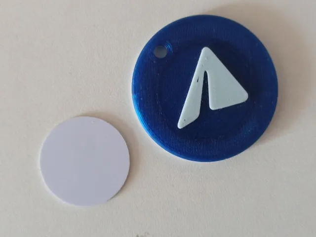 Telegram Logo with NFC tag