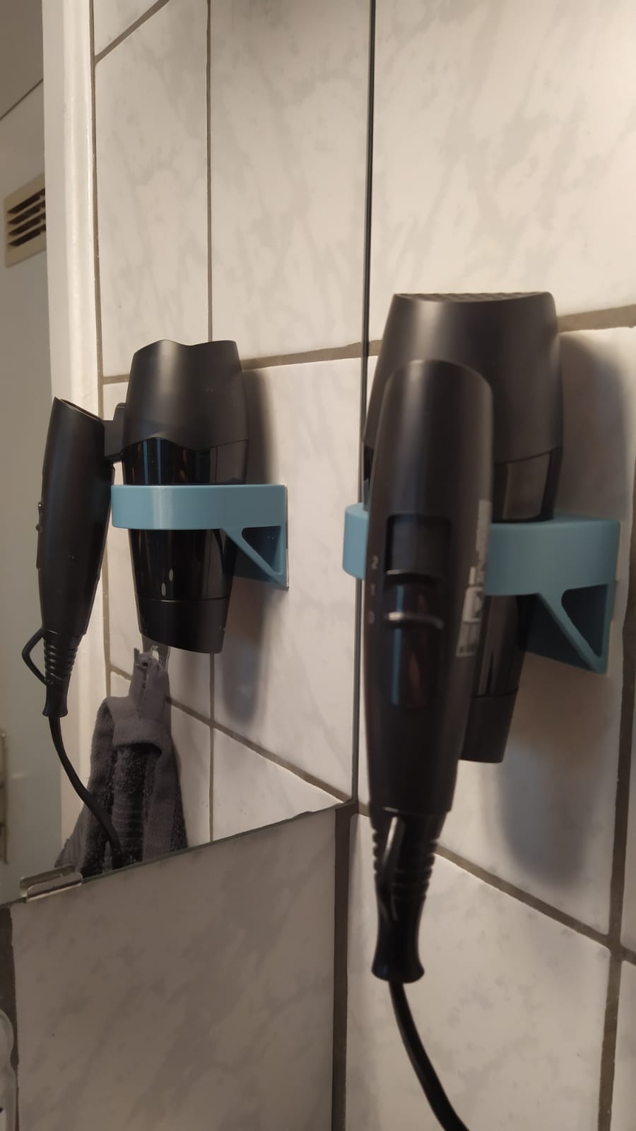 Holder for small hair dryer