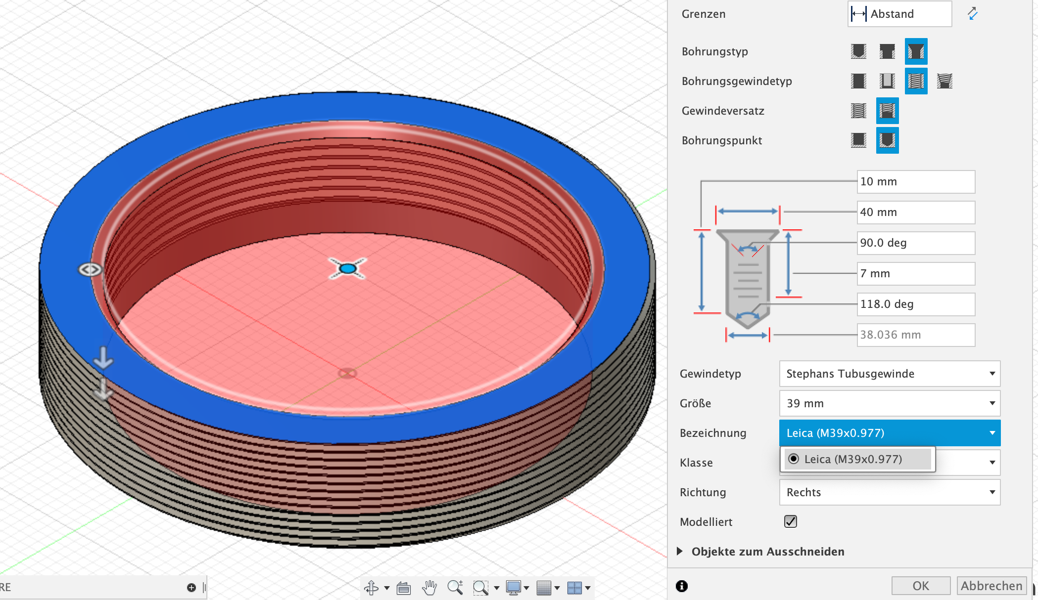 Photo thread library for Fusion360