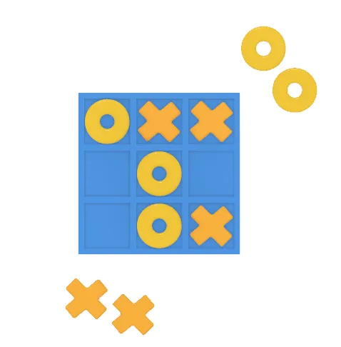 Tic Tac Toe Game 4.5 cm Blue, Toys \ Games