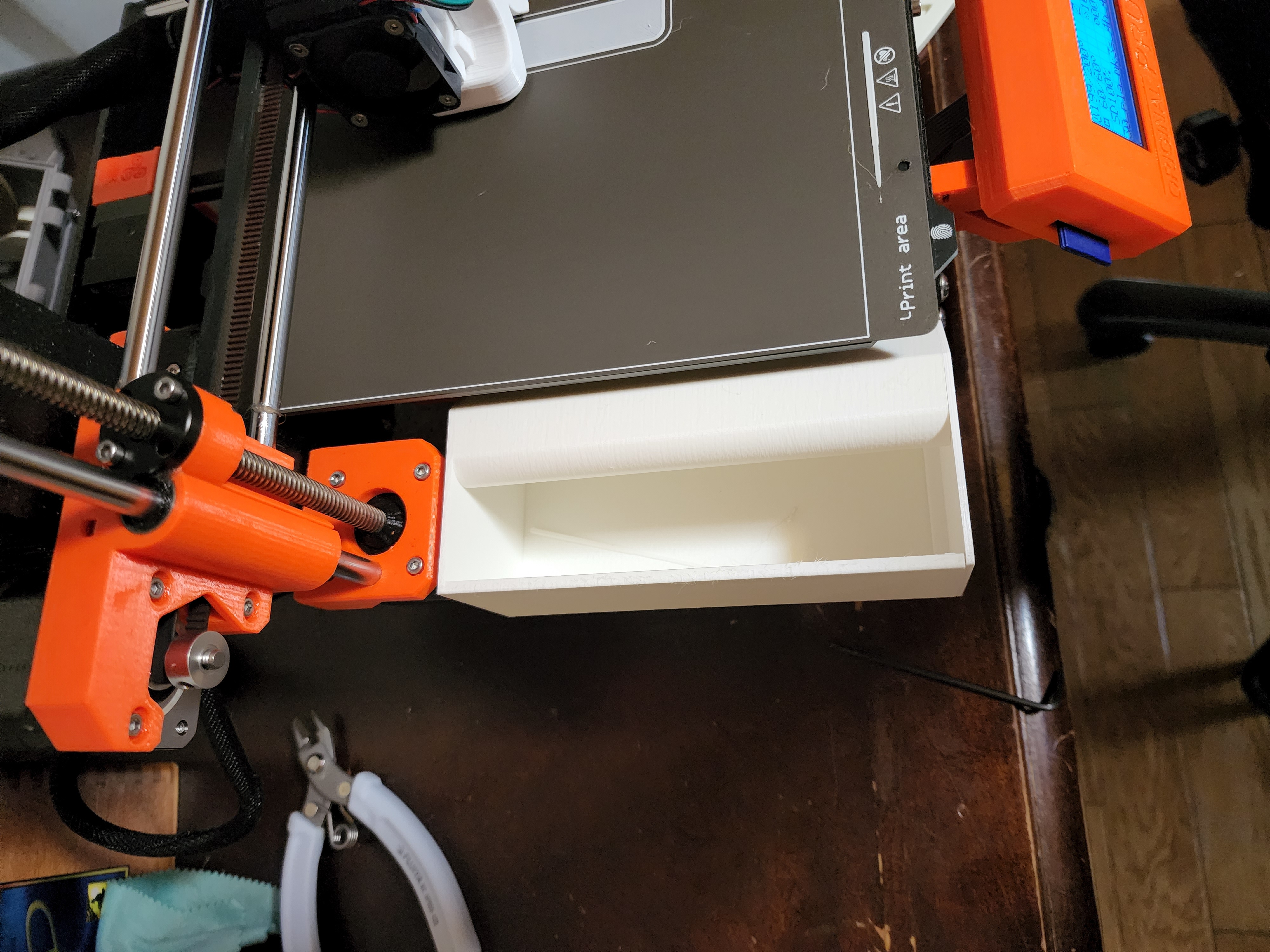 Easy Off Waste Bin for Prusa i3 (Now 2020 extrusion compatible)