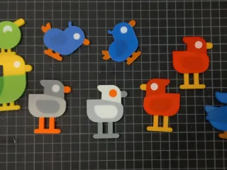 Kurzgesagt In a Nutshell Duck mascot fridge Magnet and figures 