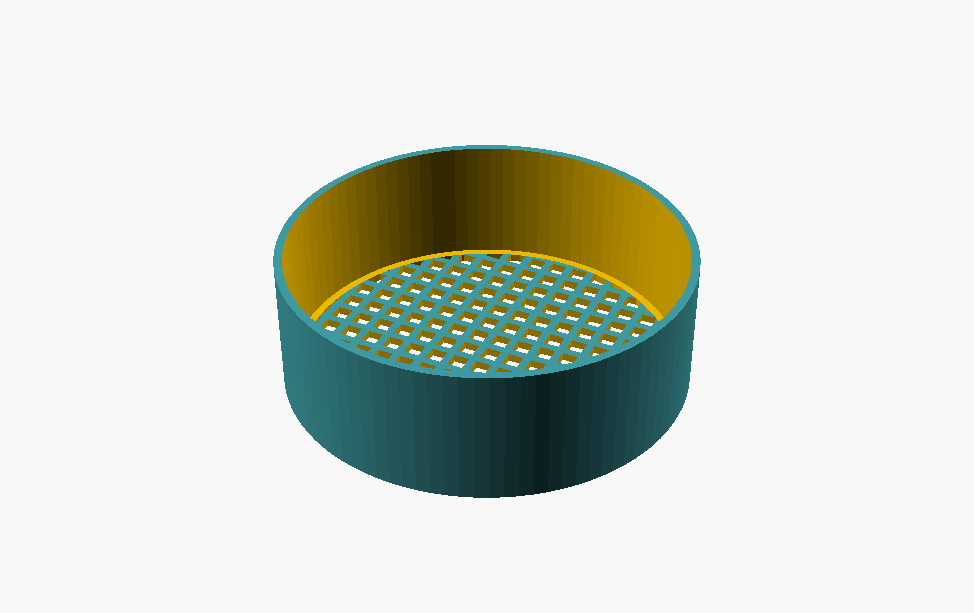 Univerzální kruhové síto (Universal circular sieve) - OpenSCAD parametrizable