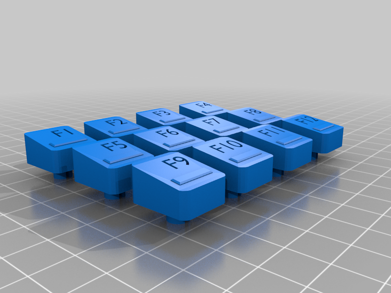 Function Key Keycaps (F1F12) by emily lee Download free STL model