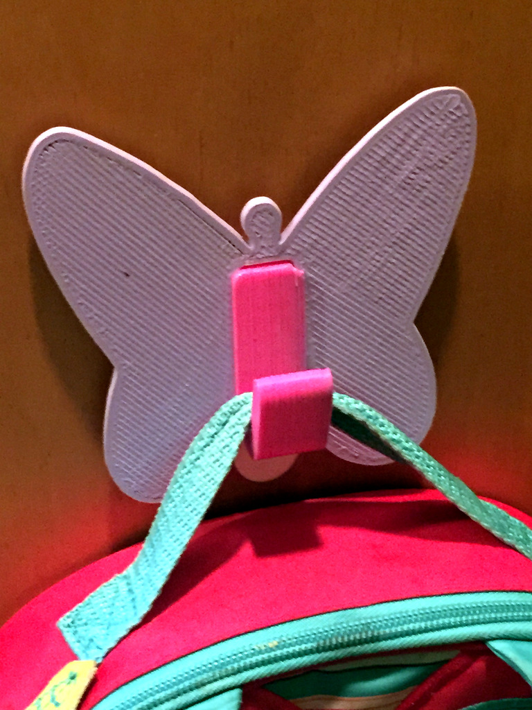 Miniatura 2 do modelo 3D Butterfly Wall Hook 3M Command Strip