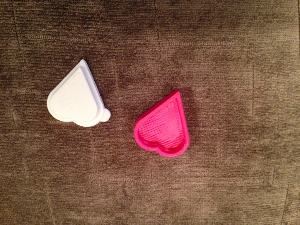 Small Valentine Heart Shaped Box with snap-on lid