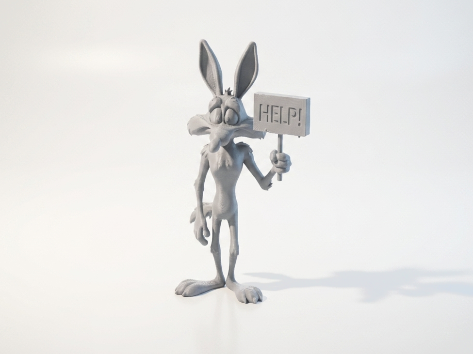 Coyote Figurine Cartoons Animation 3D Printable