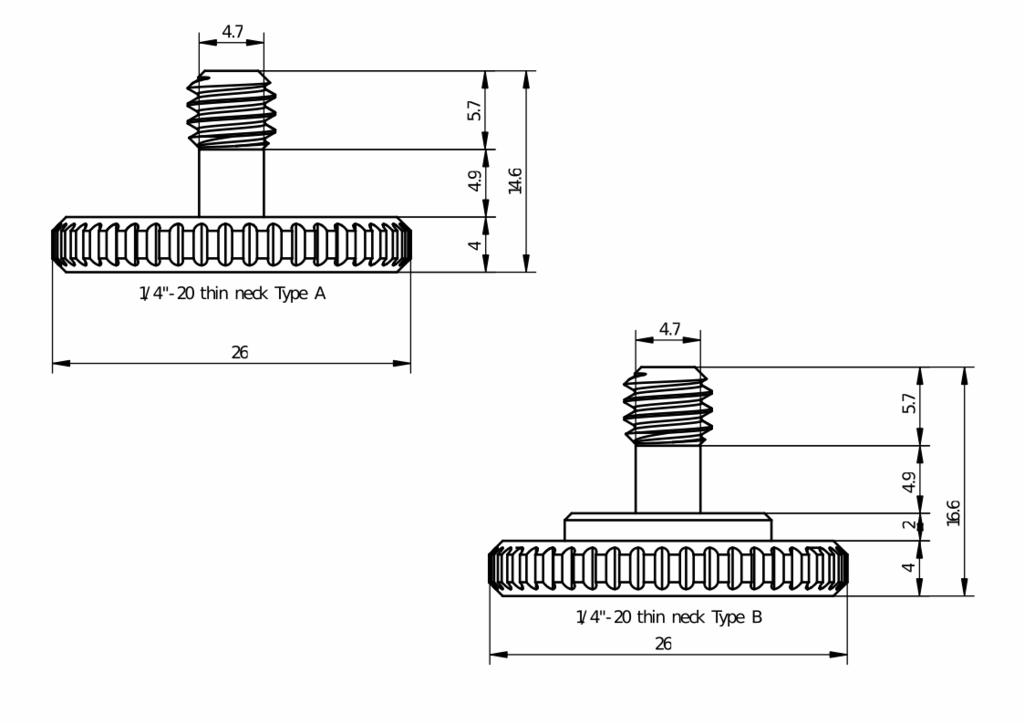 1/4"20 nut (screw) for photo camera mount by Pedja Download free STL model
