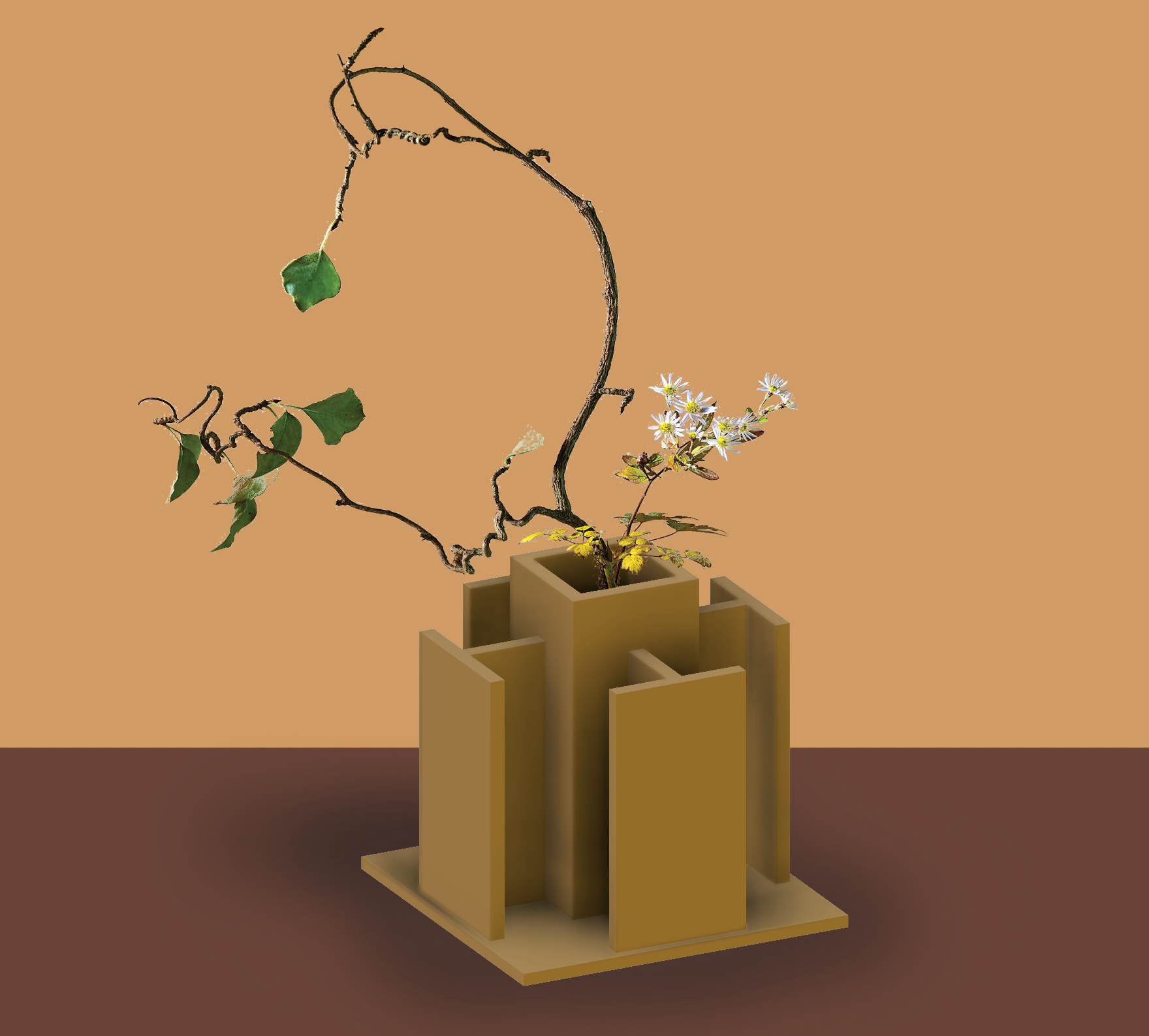 Brutalist Flower Vase