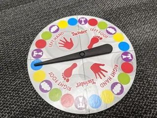 Twister Game Spinner Pin
