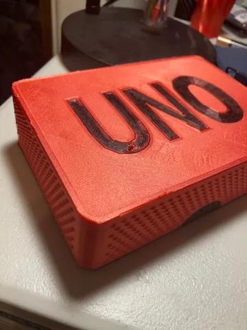 Uno box with sharpie holder