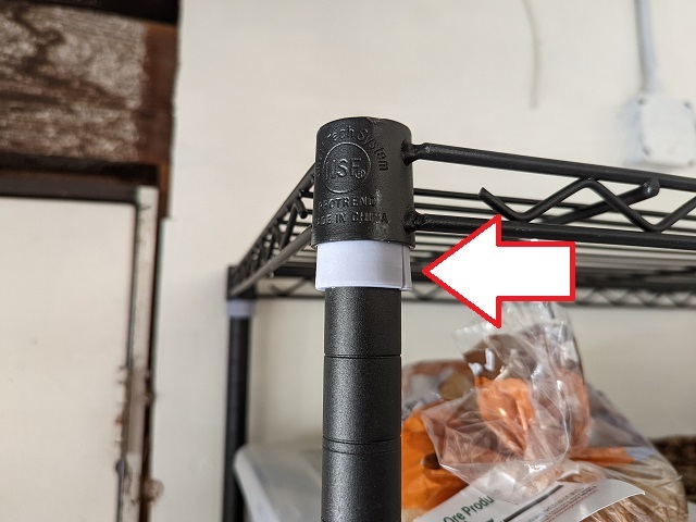 Spacers for NSF Shelf Tech System (metal wire shelving)