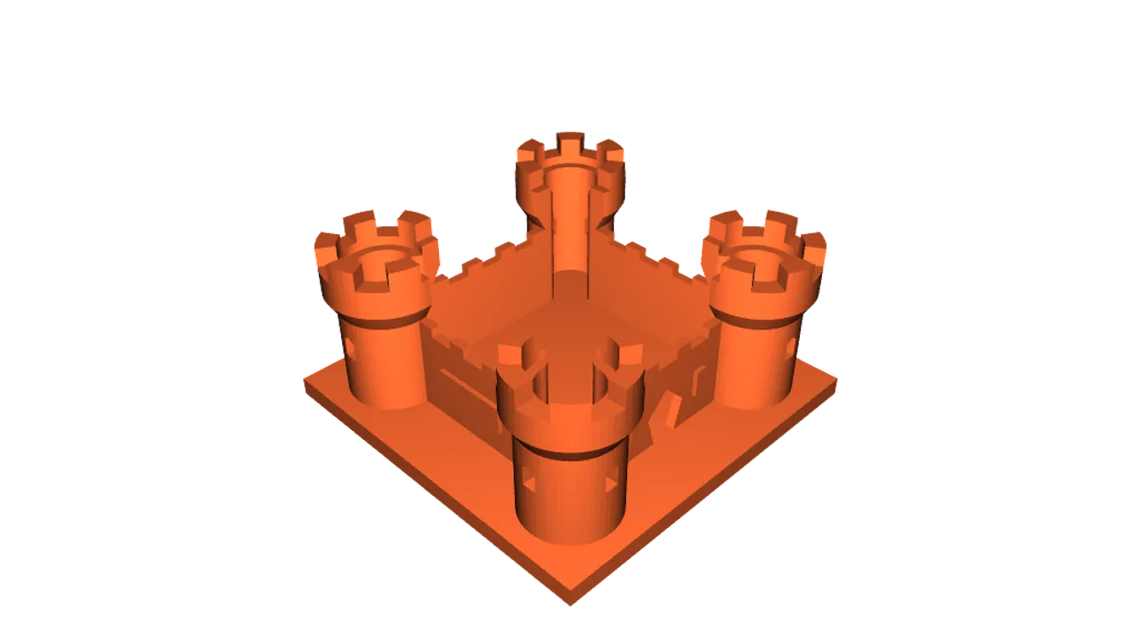 Single Print Kingdomino Castle by Julius3E8, Download free STL model